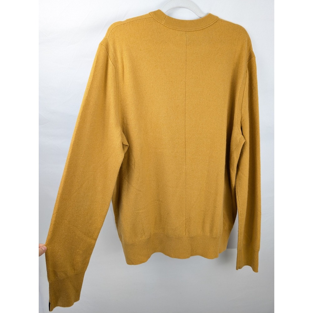 Rag & Bone Mens 100% Cashmere Crewneck Sweater Size XL Gold Quiet Luxury Casual - Picture 8 of 9